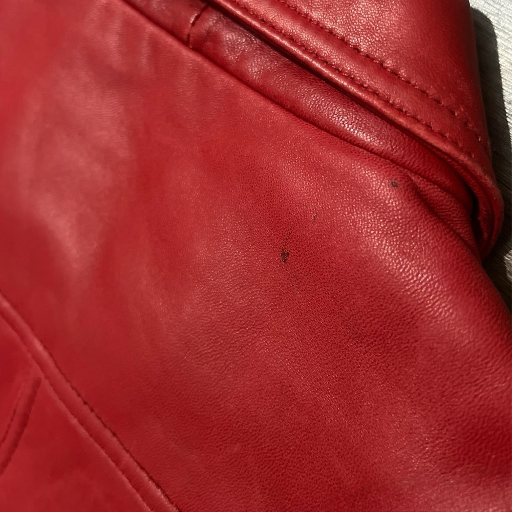 Avanti Vibrant Red Leather Jacket - Picture 10 of 11